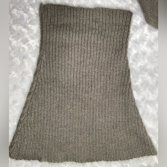 IKKS Girls Light Brown Elbow Patch V neck Knit Sweater & Skirt Set - Picture 4 of 12